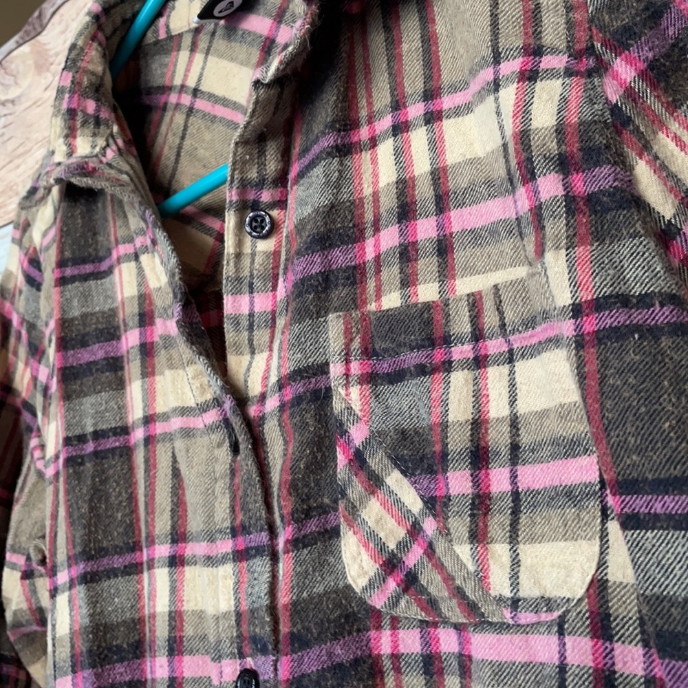 Roxy Plaid Button Down - Picture 3 of 4